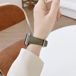 Cinturino di ricambio in pelle bovina a forma di coda di coltello per Apple Watch Series, 7 45mm / 6&SE&5&4 44mm / 3&2&1 42mm, 7 41mm / 6&SE&5&4 40mm / 3&2&1 38mm