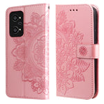 Custodia per telefono in pelle con flip in rilievo con fiori a 7 petali con supporto e slot per schede, For Huawei nova 8i / Honor 50 Lite, For Huawei nova 9 / Honor 50, For Nokia G50, For OPPO Realme GT Neo2