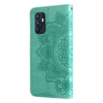 Custodia per telefono in pelle con flip in rilievo con fiori a 7 petali con supporto e slot per schede, For OPPO Reno6 4G, For Samsung Galaxy M52 5G, For Samsung Galaxy S22 5G, For Samsung Galaxy S22+ 5G
