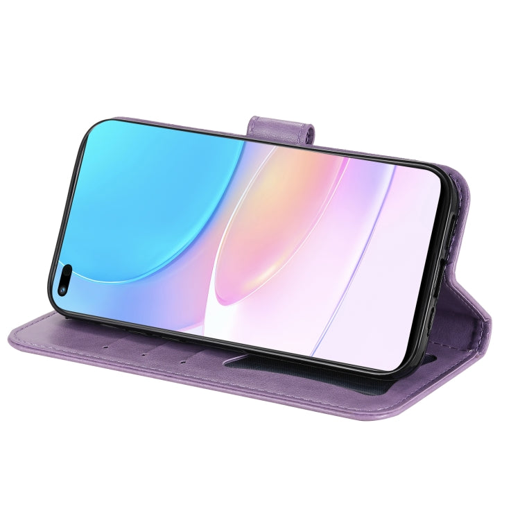 Custodia per telefono in pelle con flip in rilievo con fiori a 7 petali con supporto e slot per schede, For Huawei nova 8i / Honor 50 Lite, For Huawei nova 9 / Honor 50, For Nokia G50, For OPPO Realme GT Neo2