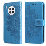 Custodia per telefono in pelle con flip in rilievo con fiori a 7 petali con supporto e slot per schede, For Huawei nova 8i / Honor 50 Lite, For Huawei nova 9 / Honor 50, For Nokia G50, For OPPO Realme GT Neo2