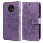 Custodia per telefono in pelle con flip in rilievo con fiori a 7 petali con supporto e slot per schede, For Huawei nova 8i / Honor 50 Lite, For Huawei nova 9 / Honor 50, For Nokia G50, For OPPO Realme GT Neo2