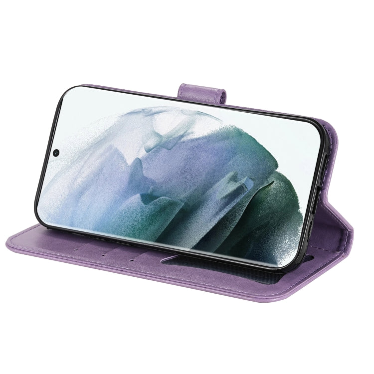 Custodia per telefono in pelle con flip in rilievo con fiori a 7 petali con supporto e slot per schede, Samsung Galaxy S22 UItra 5G, For Samsung Galaxy A03s (164.2mm)