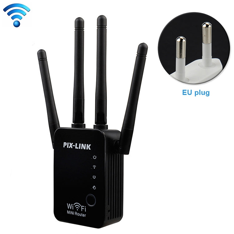 Ripetitore router wireless Smart WiFi con 4 antenne WiFi, EU Plug Black, EU Plug White, UK Plug Black, UK Plug White, US Plug Black, US Plug White