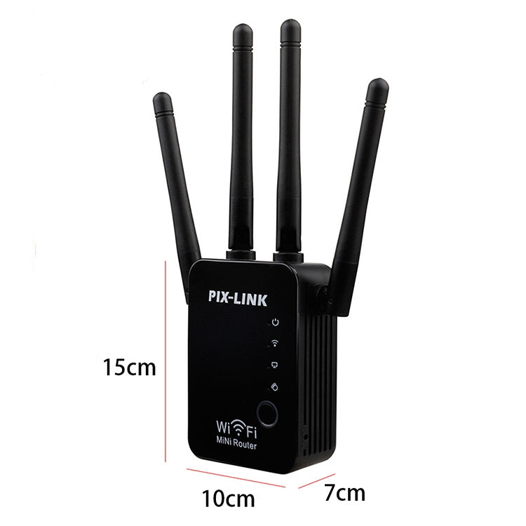 Ripetitore router wireless Smart WiFi con 4 antenne WiFi, EU Plug Black, EU Plug White, UK Plug Black, UK Plug White, US Plug Black, US Plug White