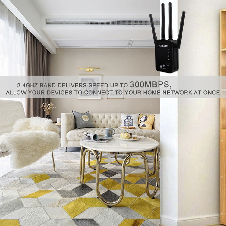 Ripetitore router wireless Smart WiFi con 4 antenne WiFi, EU Plug Black, EU Plug White, UK Plug Black, UK Plug White, US Plug Black, US Plug White