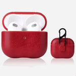 Custodia protettiva per auricolari Crazy Horse Texture con fibbia Hang per AirPods 3