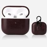 Custodia protettiva per auricolari Crazy Horse Texture con fibbia Hang per AirPods 3