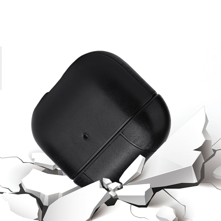 Custodia protettiva per auricolari Crazy Horse Texture con fibbia Hang per AirPods 3
