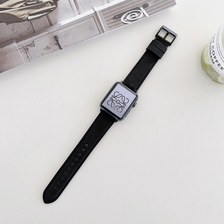 Cinturino di ricambio opaco Crazy Horse Texture per Apple Watch Series, 7 45mm / 6&SE&5&4 44mm / 3&2&1 42mm, 7 41mm / 6&SE&5&4 40mm / 3&2&1 38mm