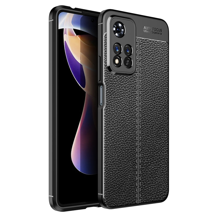 Custodia TPU antiurto con texture Litchi per Redmi Note 11 Pro