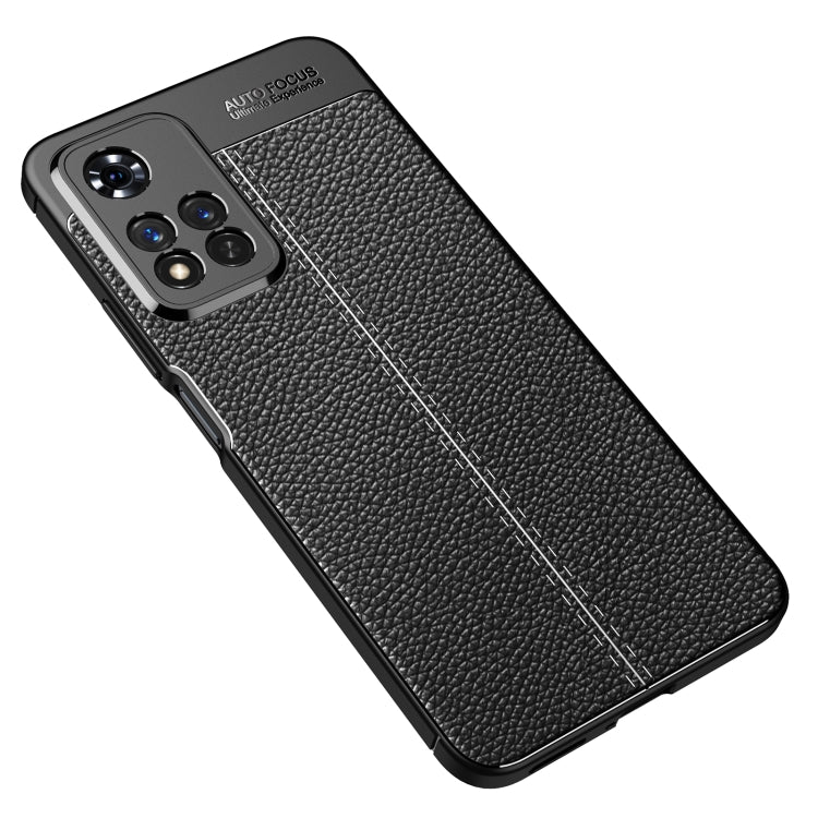 Custodia TPU antiurto con texture Litchi per Xiaomi Redmi Note 11