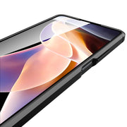 Custodia TPU antiurto con texture Litchi per Redmi Note 11 Pro