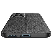 Custodia TPU antiurto con texture Litchi per Redmi Note 11 Pro