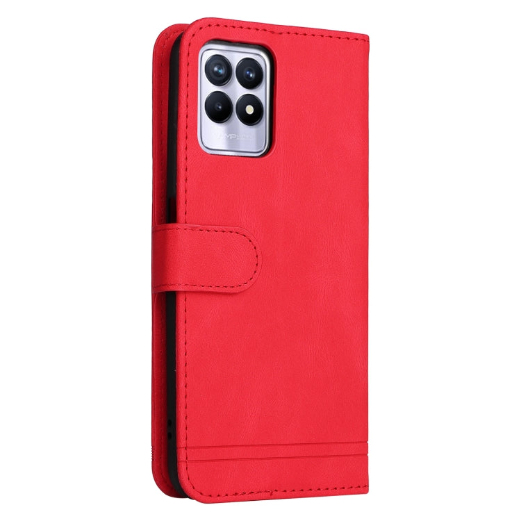 Custodia per telefono in pelle a vibrazione orizzontale con bottone in metallo con albero della vita Skin Feel, For OPPO Realme 8i, For OPPO Realme GT NEO2, For OPPO Reno6 4G, For Huawei Nova 8i / Honor 50 Lite