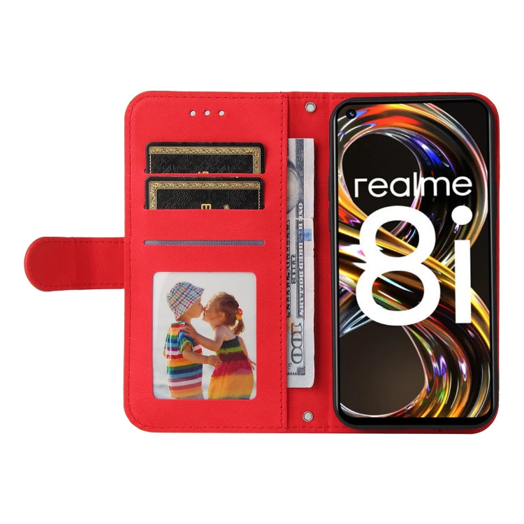 Custodia per telefono in pelle a vibrazione orizzontale con bottone in metallo con albero della vita Skin Feel, For OPPO Realme 8i, For OPPO Realme GT NEO2, For OPPO Reno6 4G, For Huawei Nova 8i / Honor 50 Lite