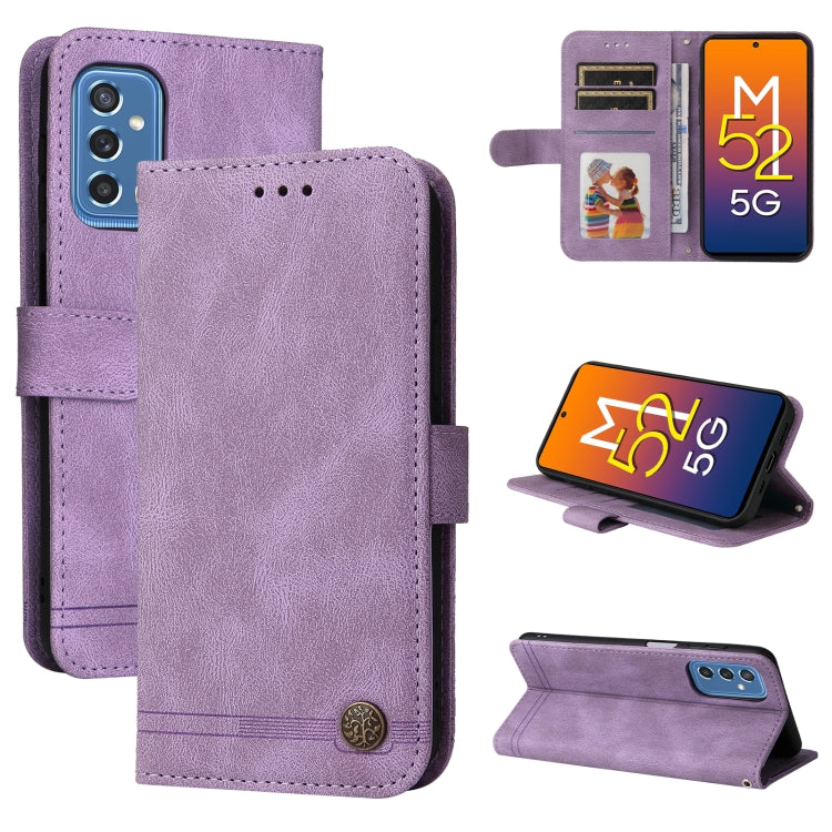 Custodia per telefono in pelle a vibrazione orizzontale con bottone in metallo con albero della vita Skin Feel, For Huawei Nova 9 / Honor 50 5G, For Samsung Galaxy M52 5G, For Samsung Galaxy S22+ 5G, For Samsung Galaxy S22, For Samsung Galaxy S22 Ultra