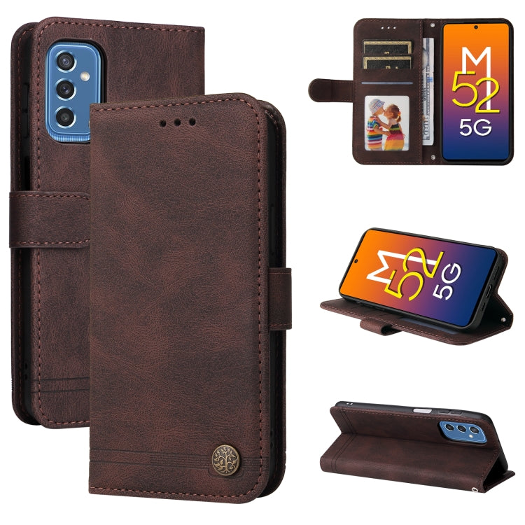 Custodia per telefono in pelle a vibrazione orizzontale con bottone in metallo con albero della vita Skin Feel, For Huawei Nova 9 / Honor 50 5G, For Samsung Galaxy M52 5G, For Samsung Galaxy S22+ 5G, For Samsung Galaxy S22, For Samsung Galaxy S22 Ultra