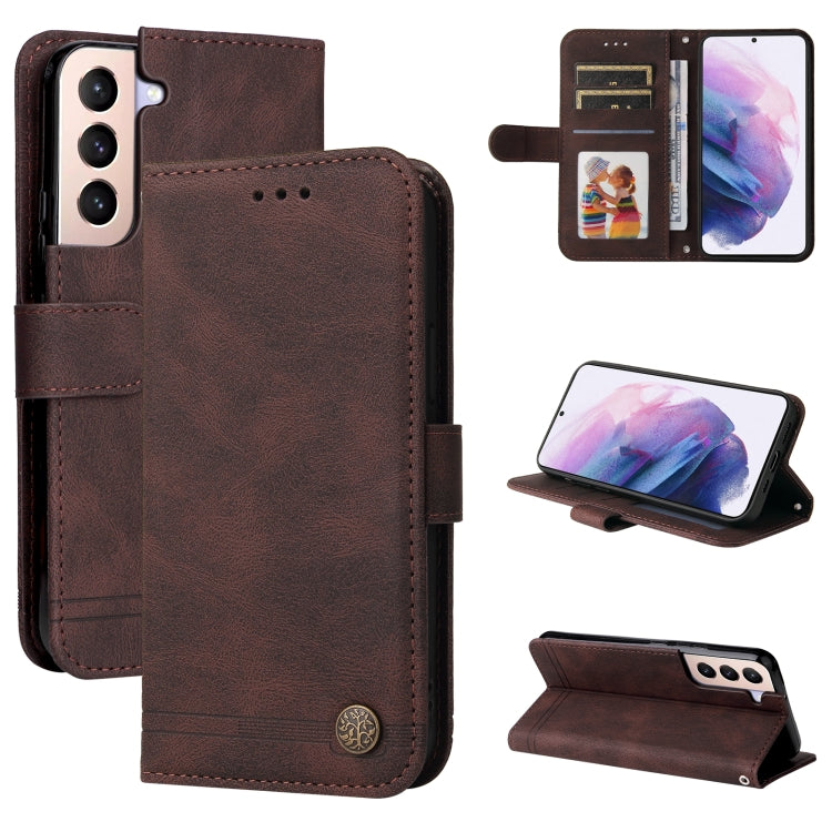 Custodia per telefono in pelle a vibrazione orizzontale con bottone in metallo con albero della vita Skin Feel, For Huawei Nova 9 / Honor 50 5G, For Samsung Galaxy M52 5G, For Samsung Galaxy S22+ 5G, For Samsung Galaxy S22, For Samsung Galaxy S22 Ultra
