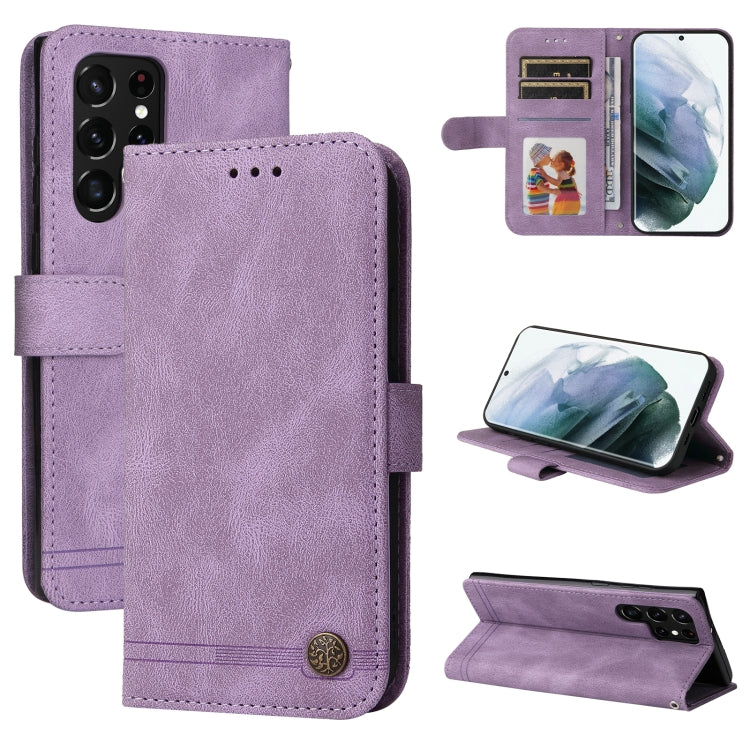 Custodia per telefono in pelle a vibrazione orizzontale con bottone in metallo con albero della vita Skin Feel, For Huawei Nova 9 / Honor 50 5G, For Samsung Galaxy M52 5G, For Samsung Galaxy S22+ 5G, For Samsung Galaxy S22, For Samsung Galaxy S22 Ultra