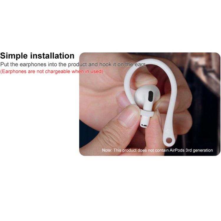 1 paio di auricolari wireless imak Gancio per l'orecchio con cordino anti-smarrimento in silicone, For AirPods 3