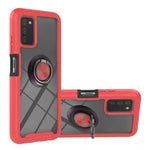 Starry Sky Solid Color Series Custodia antiurto per PC + TPU con supporto ad anello e funzione magnetica, For Samsung Galaxy A03s 164mm