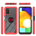 Starry Sky Solid Color Series Custodia antiurto per PC + TPU con supporto ad anello e funzione magnetica, For Samsung Galaxy A03s 164mm