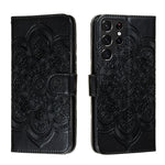 Custodia portafoglio in pelle Sun Mandala per Samsung Galaxy S22