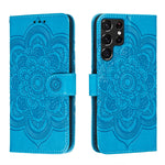 Custodia portafoglio in pelle Sun Mandala per Samsung Galaxy S22