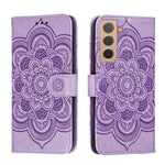 Custodia portafoglio in pelle Sun Mandala per Samsung Galaxy S22