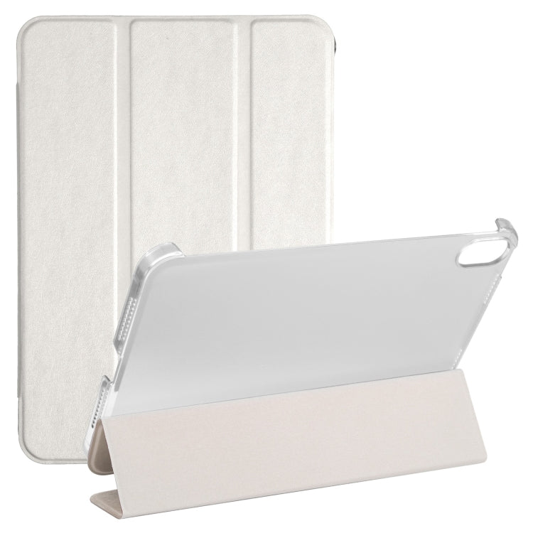 Custodia per tablet in pelle pieghevole orizzontale tripla con struttura in seta con supporto, For iPad mini 2024 / mini 6
