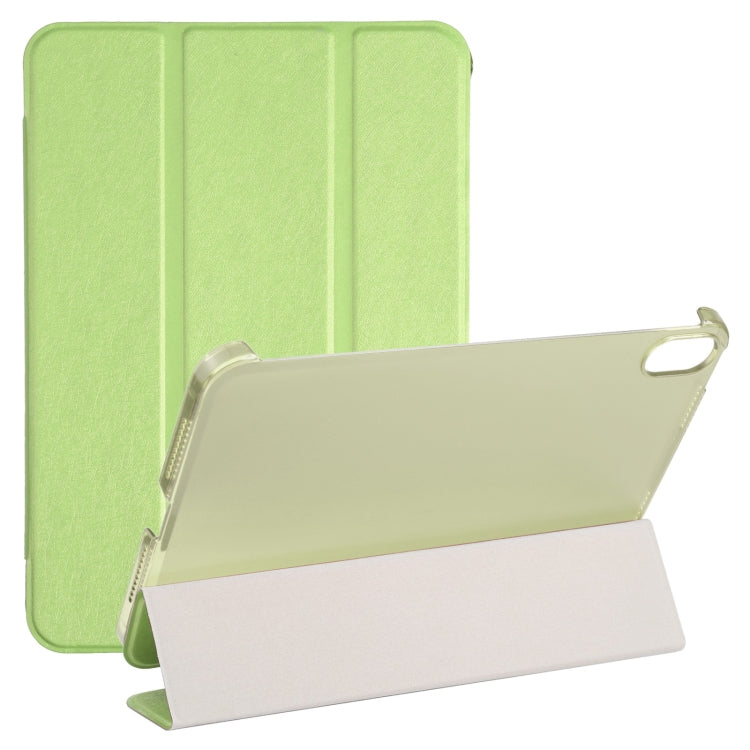 Custodia per tablet in pelle pieghevole orizzontale tripla con struttura in seta con supporto, For iPad mini 2024 / mini 6
