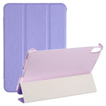 Custodia per tablet in pelle pieghevole orizzontale tripla con struttura in seta con supporto, For iPad mini 2024 / mini 6