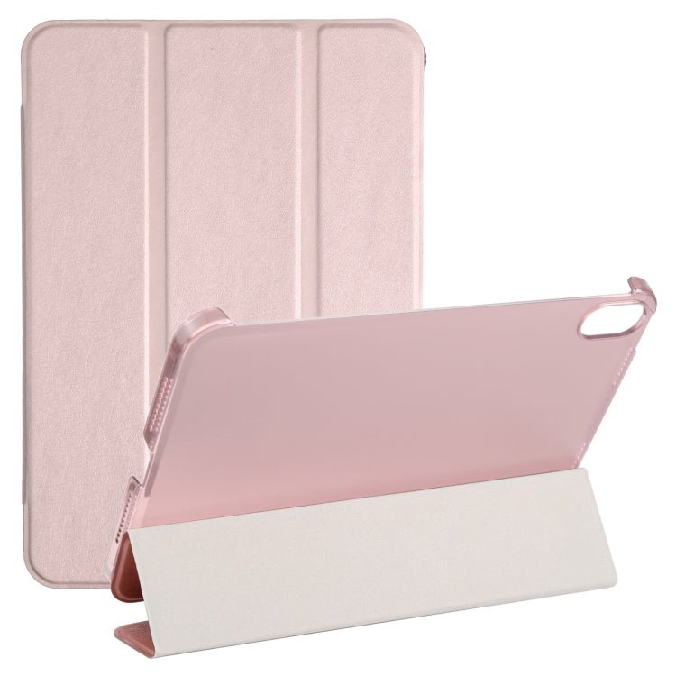 Custodia per tablet in pelle pieghevole orizzontale tripla con struttura in seta con supporto, For iPad mini 2024 / mini 6