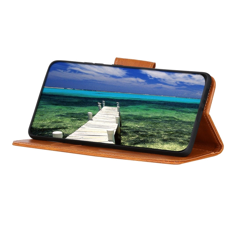 Custodia per telefono in pelle a conchiglia orizzontale con texture cavallo pazzo Mirren con supporto, slot per carte e portafoglio, For Sony Xperia Pro-I
