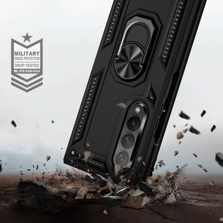 Custodia per telefono antiurto in TPU + PC con supporto rotante, For Samsung Galaxy Z Fold3 5G