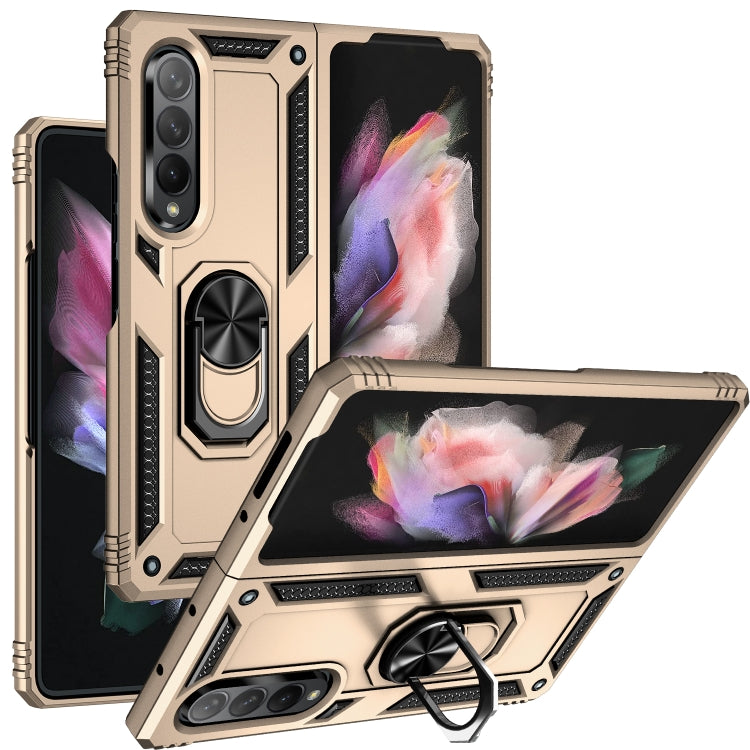 Custodia per telefono antiurto in TPU + PC con supporto rotante, For Samsung Galaxy Z Fold3 5G