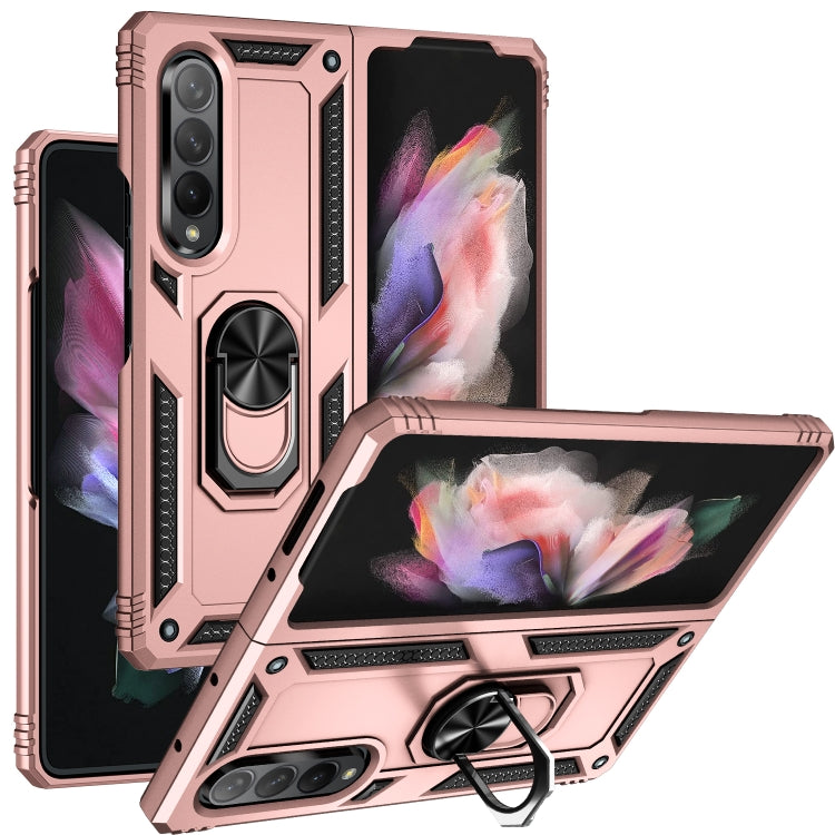 Custodia per telefono antiurto in TPU + PC con supporto rotante, For Samsung Galaxy Z Fold3 5G