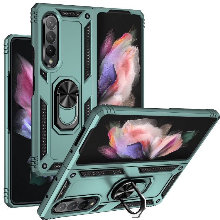 Custodia per telefono antiurto in TPU + PC con supporto rotante, For Samsung Galaxy Z Fold3 5G