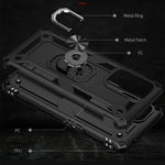 Custodia protettiva antiurto per telefono in TPU + PC con supporto girevole a 360 gradi, For OPPO Reno5 Z