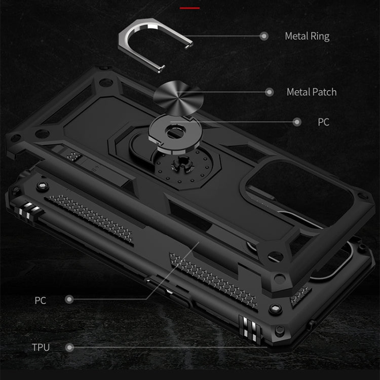 Custodia protettiva antiurto per telefono in TPU + PC con supporto girevole a 360 gradi, For OPPO Reno5 Z