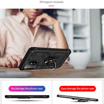 Custodia protettiva antiurto per telefono in TPU + PC con supporto girevole a 360 gradi, For OPPO Reno5 Z