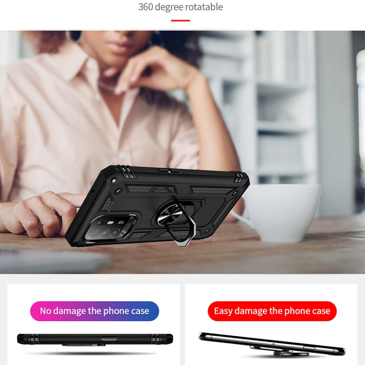 Custodia protettiva antiurto per telefono in TPU + PC con supporto girevole a 360 gradi, For OPPO Reno5 Z