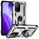 Custodia protettiva antiurto per telefono in TPU + PC con supporto girevole a 360 gradi, For OPPO Reno5 Z