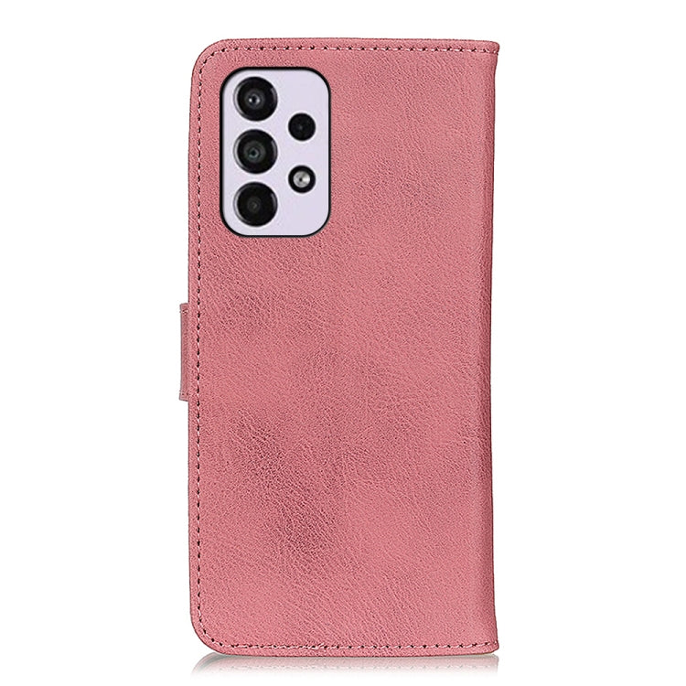 KHAZNEH Custodia per cellulare orizzontale in pelle con struttura in pelle bovina con supporto, slot per schede e portafoglio, For Samsung Galaxy A33 5G