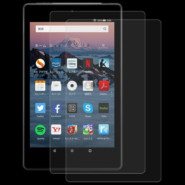 2 PZ 9H 2.5D Pellicola per tablet in vetro temperato antideflagrante, For Amazon Kindle Fire HD 8 2020  / 2022(2 PCS), For Amazon Kindle Fire HD 10 2019 (2 PCS), For Xiaomi Mi Pad 3 (2 PCS), For Xiaomi Mi Pad 4 (2 PCS)                                  ...