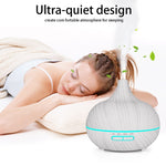 Umidificatore a bocca appuntita per macchina per fragranze in legno da 400 ml con luce a LED colorata, AU Plug, without Remote Control, UK Plug, with Remote Control