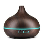 Umidificatore a bocca appuntita per macchina per fragranze in legno da 400 ml con luce a LED colorata, AU Plug, without Remote Control, UK Plug, with Remote Control