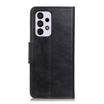 Custodia per telefono in pelle a conchiglia orizzontale con texture cavallo pazzo Mirren con supporto, slot per carte e portafoglio, For Samsung Galaxy A33 5G