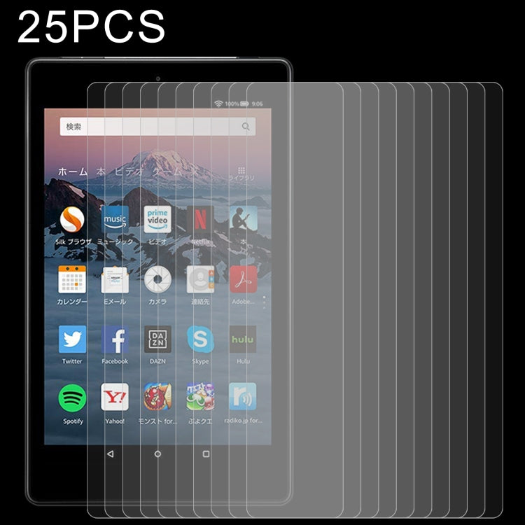 25 PZ 9H 2.5D Pellicola per tablet in vetro temperato antideflagrante, For Amazon Kindle Fire HD 8 2020 / 2022 (25 PCS), For Amazon Kindle Fire HD 10 2019 (25 PCS), For Xiaomi Mi Pad 3 (25 PCS), For Amazon Kindle Fire 7 2019 (25 PCS)                   ...